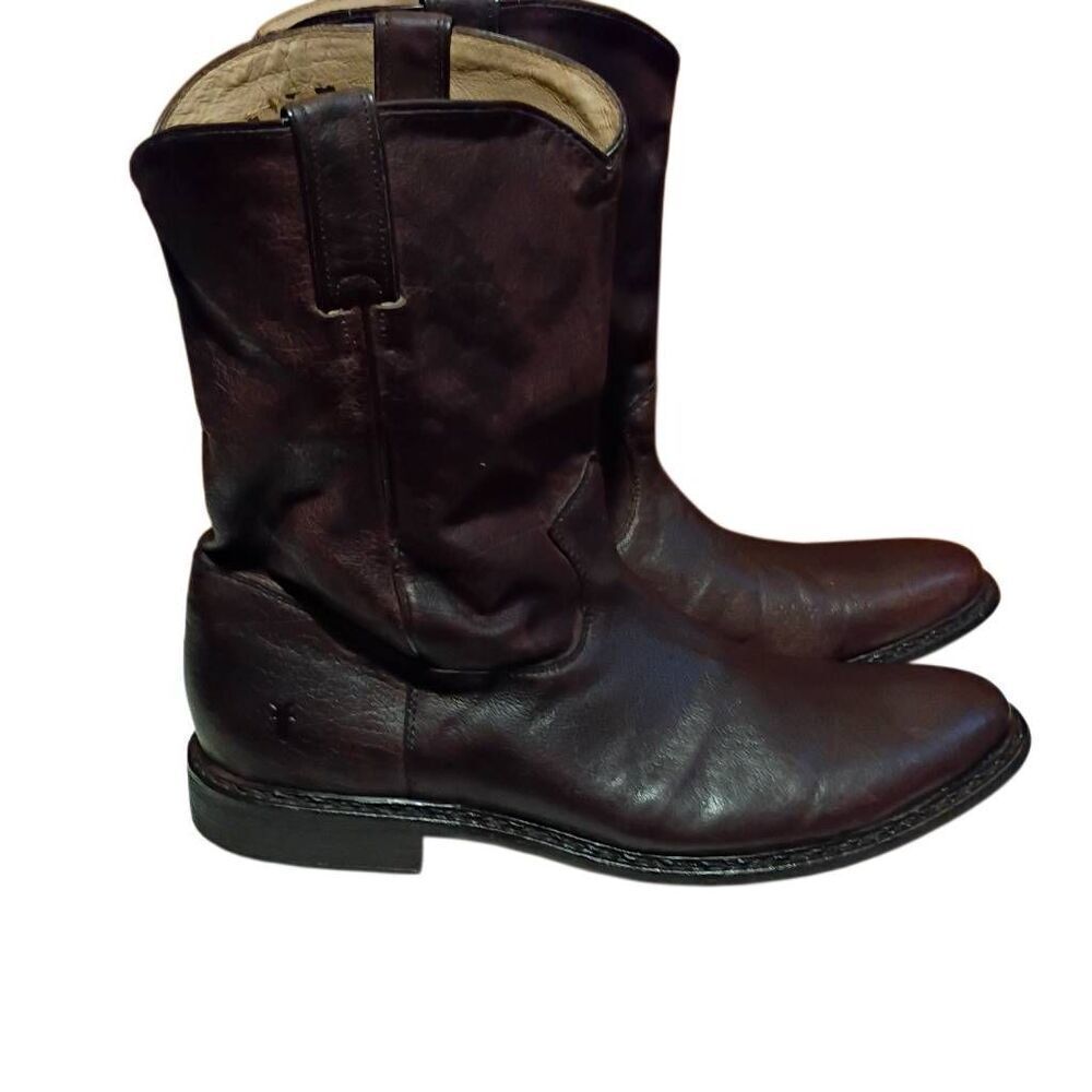 Vintage Frye Marco Roper Cowboy Boots Men's Size 13 Deep Walnut Brown